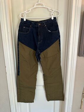 Field & Stream Two-Tone Olive and Dark Lined Blue Relaxed Jeans